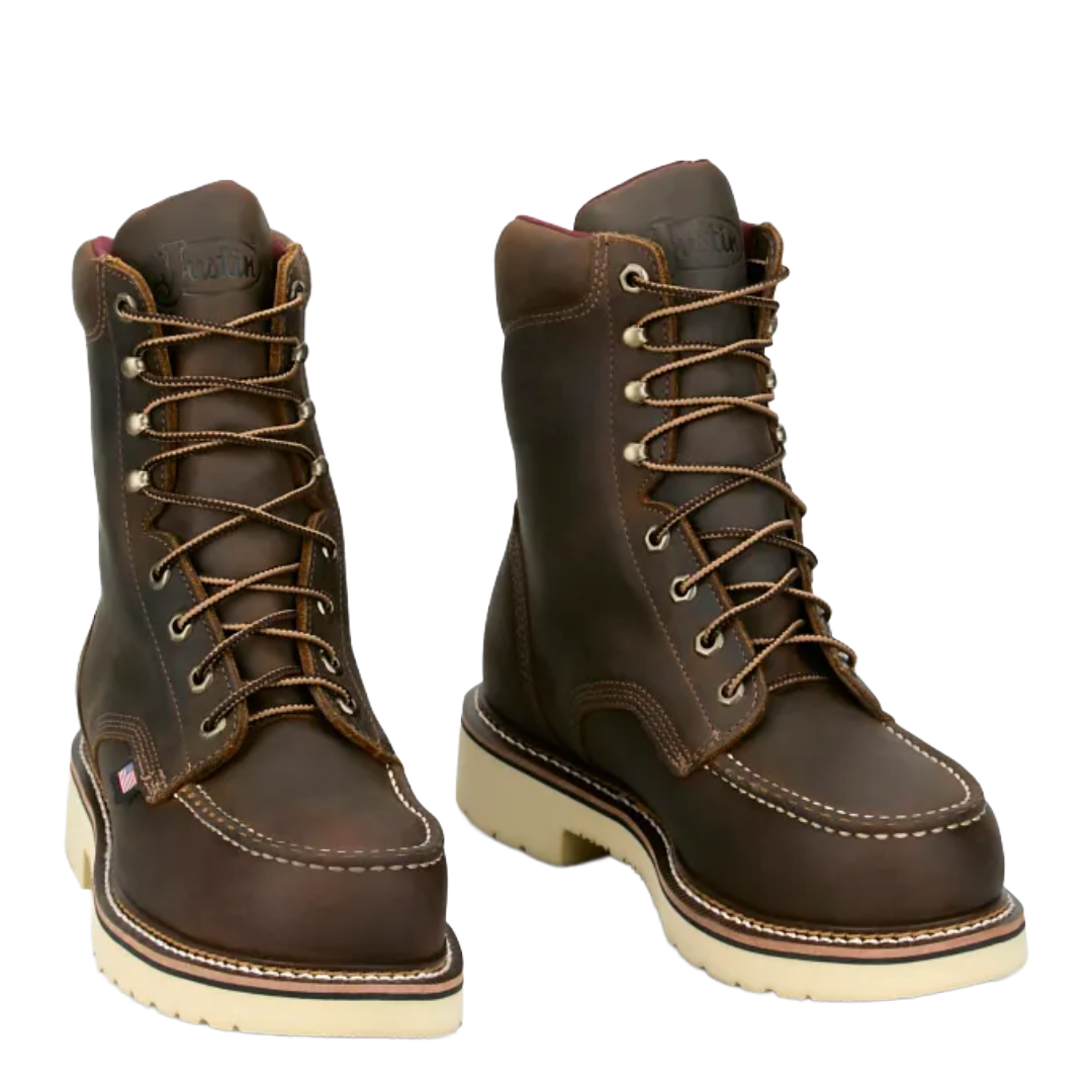 Justin Men's Dayton Dark Brown Leather Work Boot HL281
