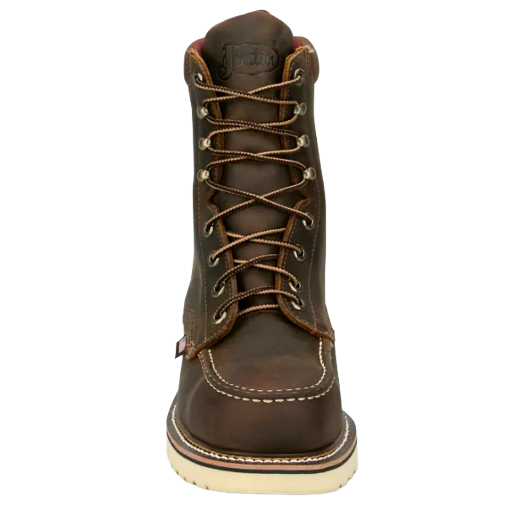 Justin Men's Dayton Dark Brown Leather Work Boot HL281