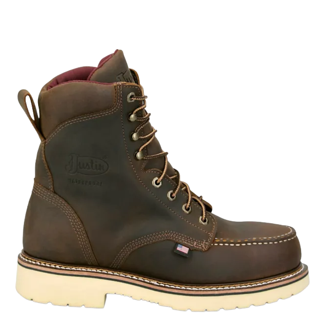 Justin Men's Dayton Dark Brown Leather Work Boot HL281