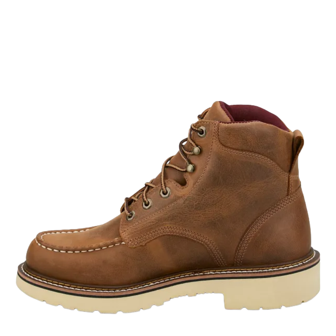 Justin Men's Homeland Akron Tan Brown Leather Work Boot HL262