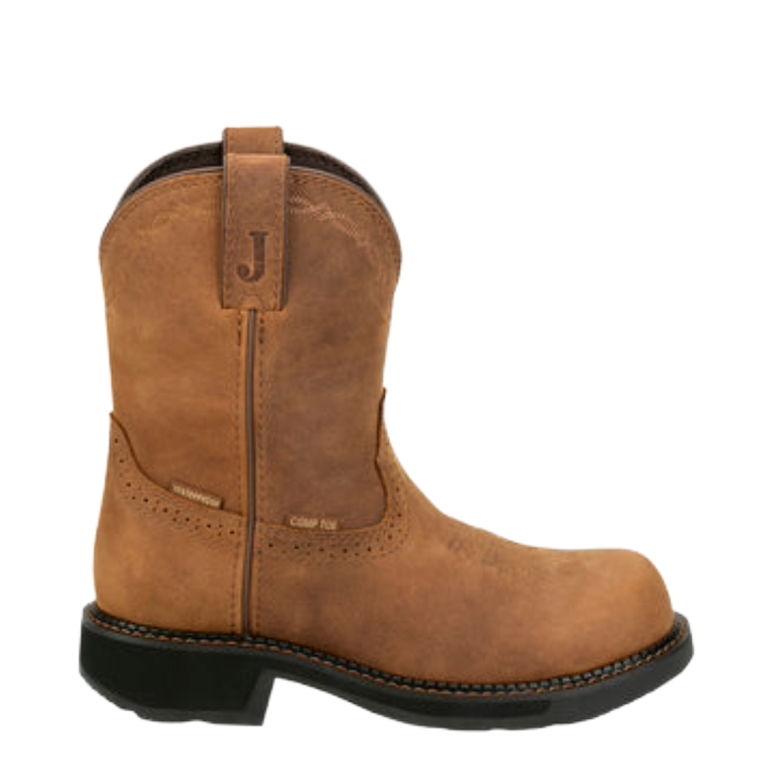 Justin Ladies Gypsy Darby Cognac Leather Composite Toe Work Boot GY9949