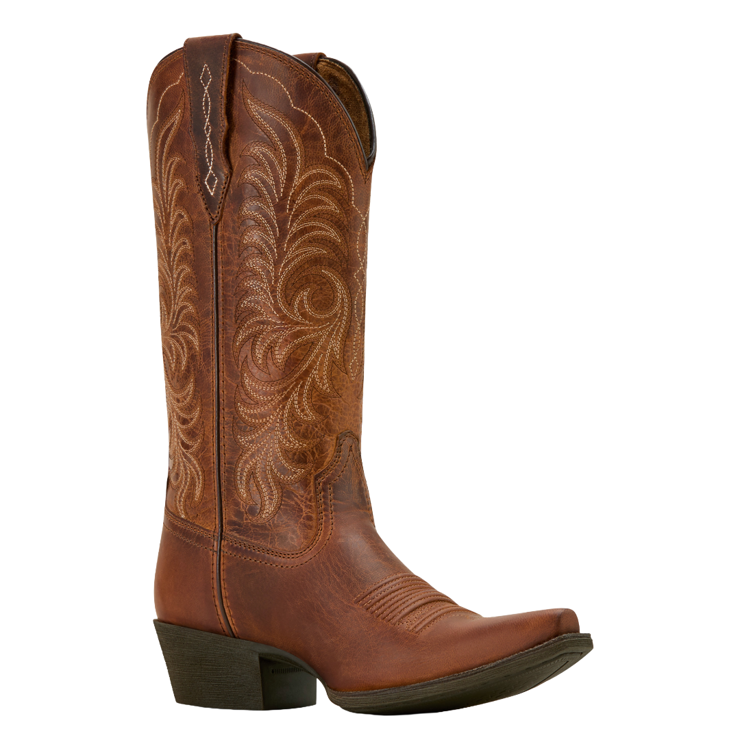 Ariat Ladies Heritage Rich Oak X Toe Western Boot 10061307