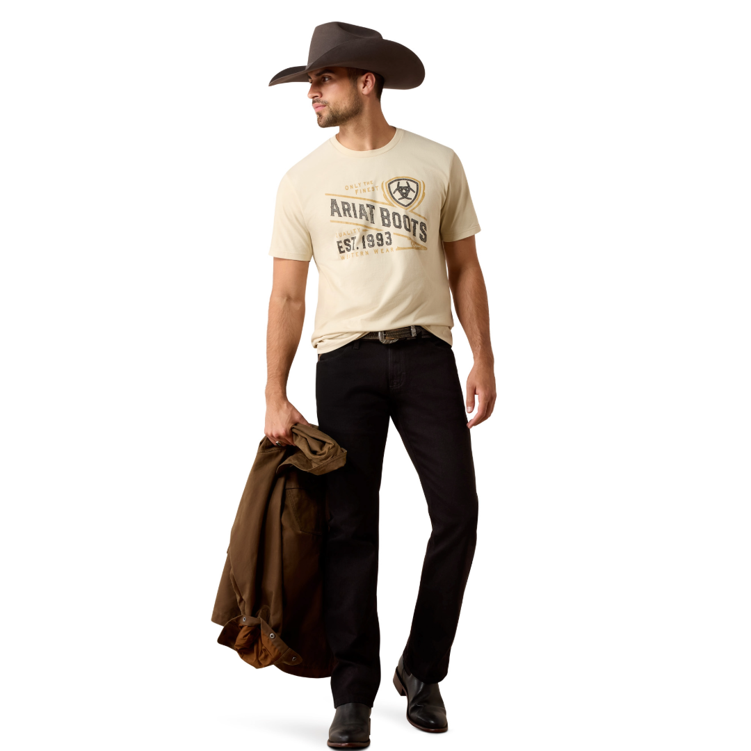 Ariat Men's Weal Flagree Natural Cream T-Shirt 10079267