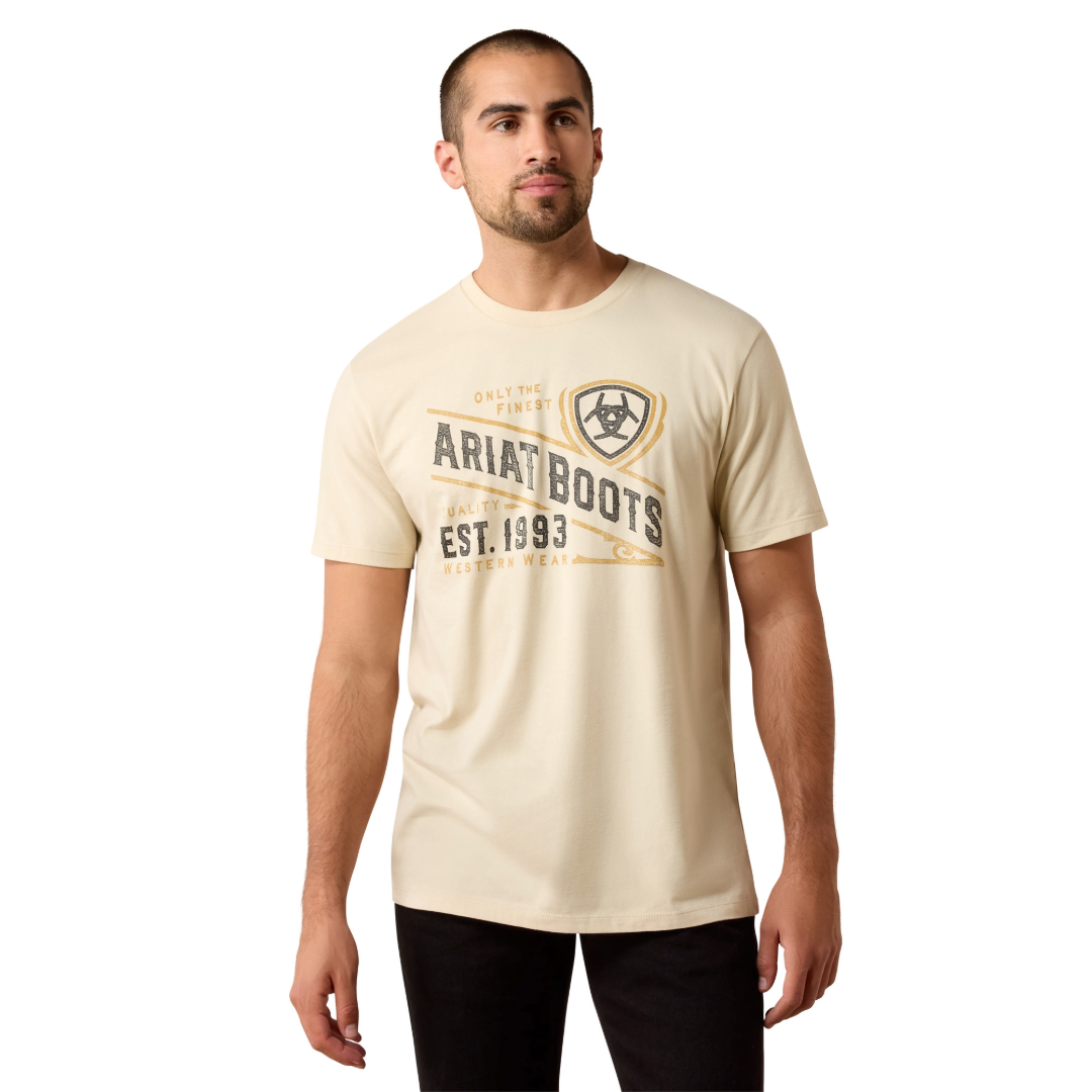 Ariat Men's Weal Flagree Natural Cream T-Shirt 10079267