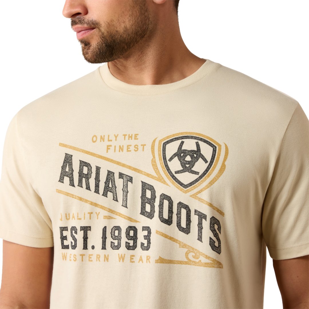 Ariat Men's Weal Flagree Natural Cream T-Shirt 10079267