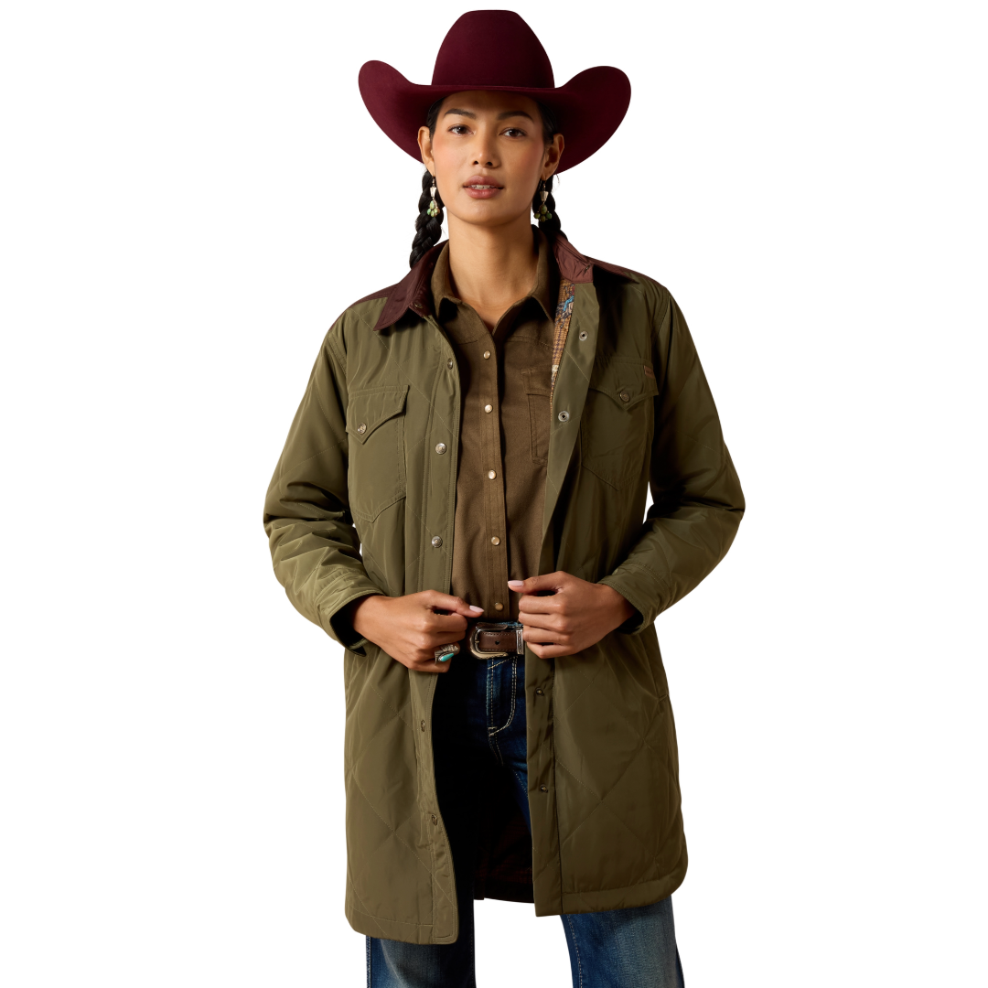 Ariat Ladies Ivy Green Chicorey Coffee Dilon Parka Jacket 10079322