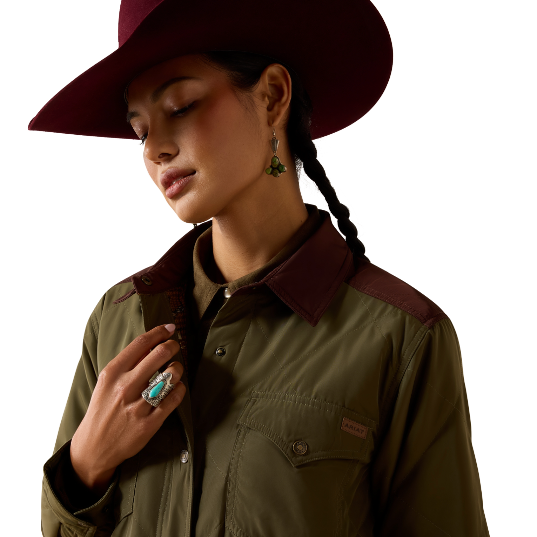 Ariat Ladies Ivy Green Chicorey Coffee Dilon Parka Jacket 10079322