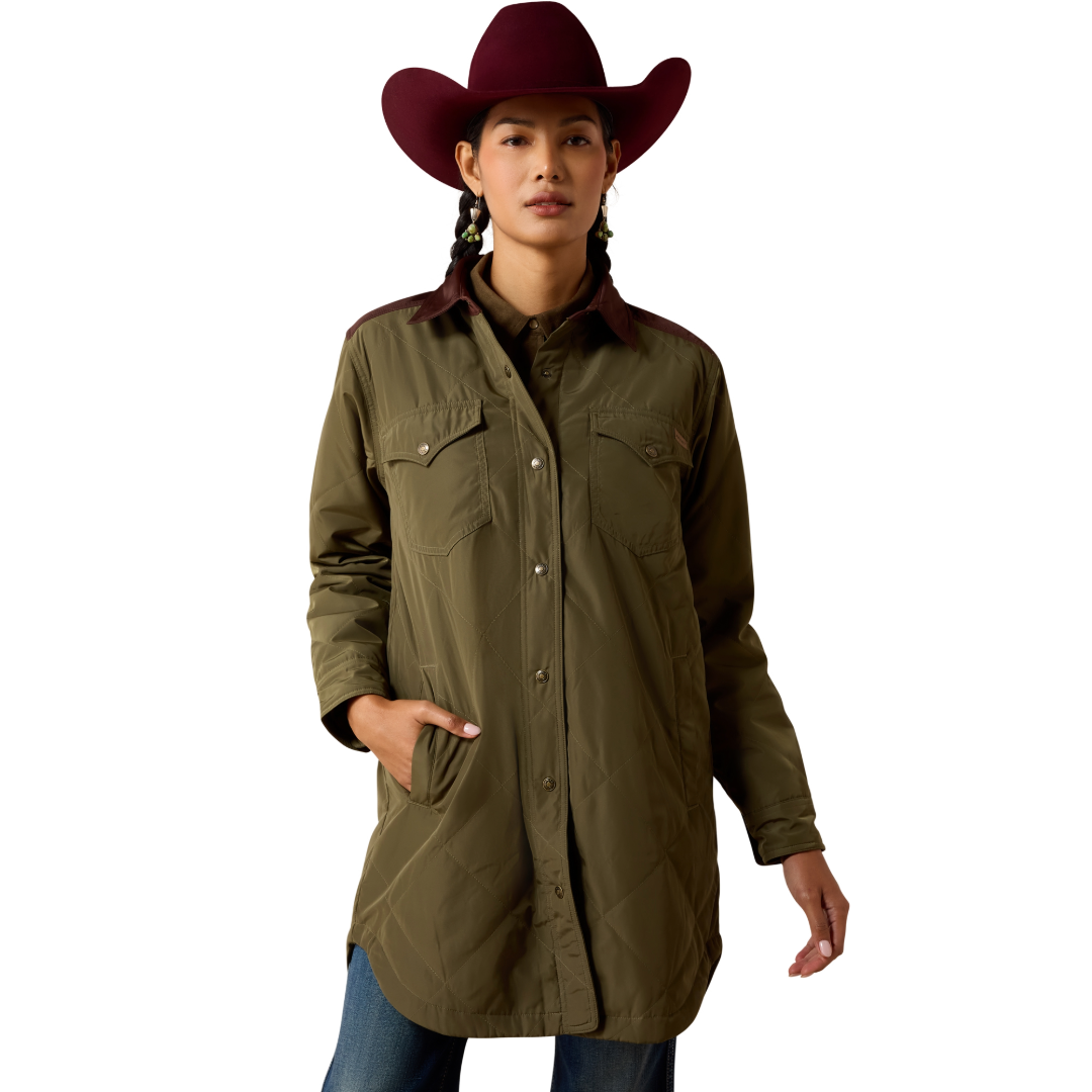 Ariat Ladies Ivy Green Chicorey Coffee Dilon Parka Jacket 10079322