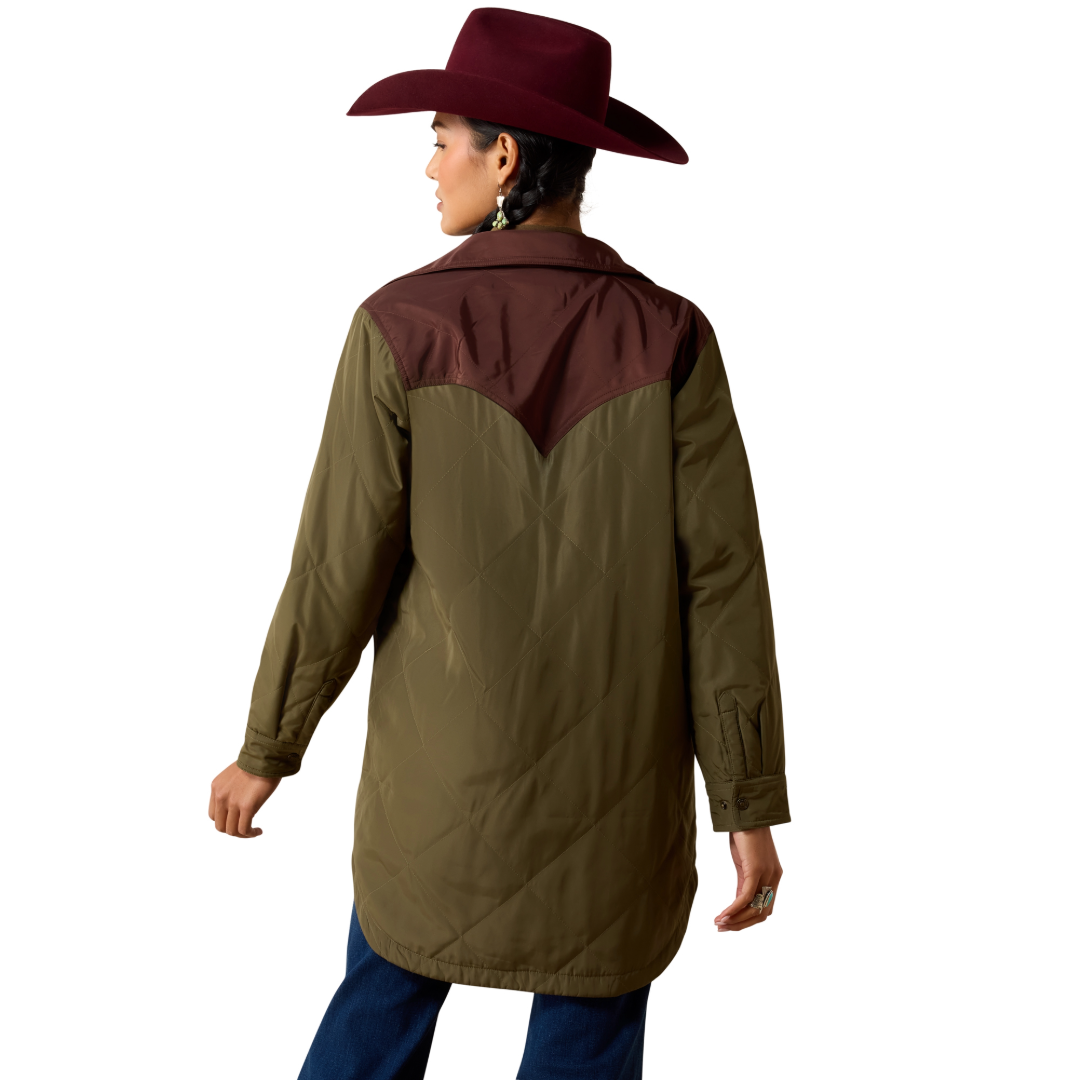 Ariat Ladies Ivy Green Chicorey Coffee Dilon Parka Jacket 10079322