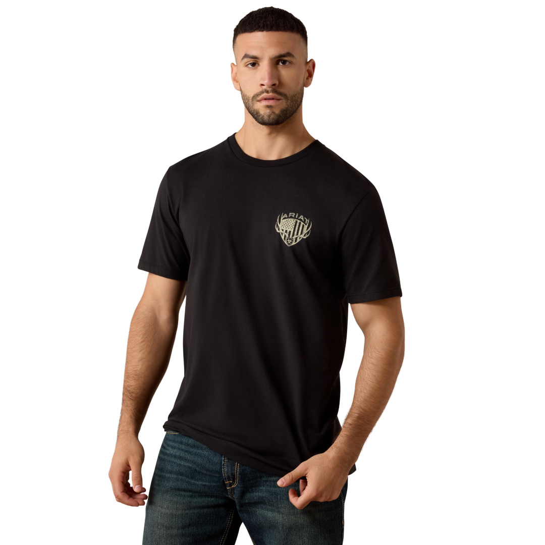 Ariat Men's Black Euromount Patriot Graphic T-Shirt 10079498