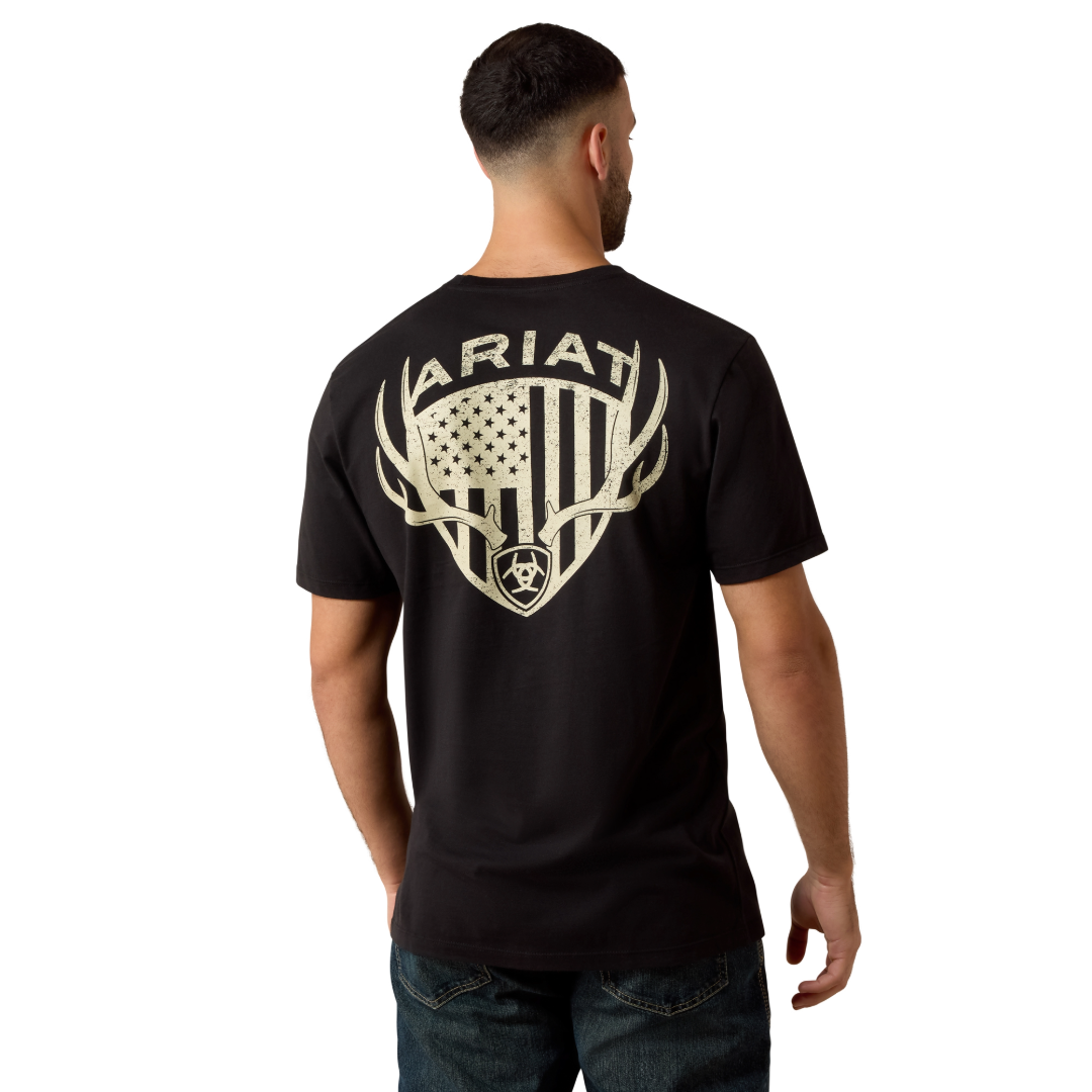 Ariat Men's Black Euromount Patriot Graphic T-Shirt 10079498