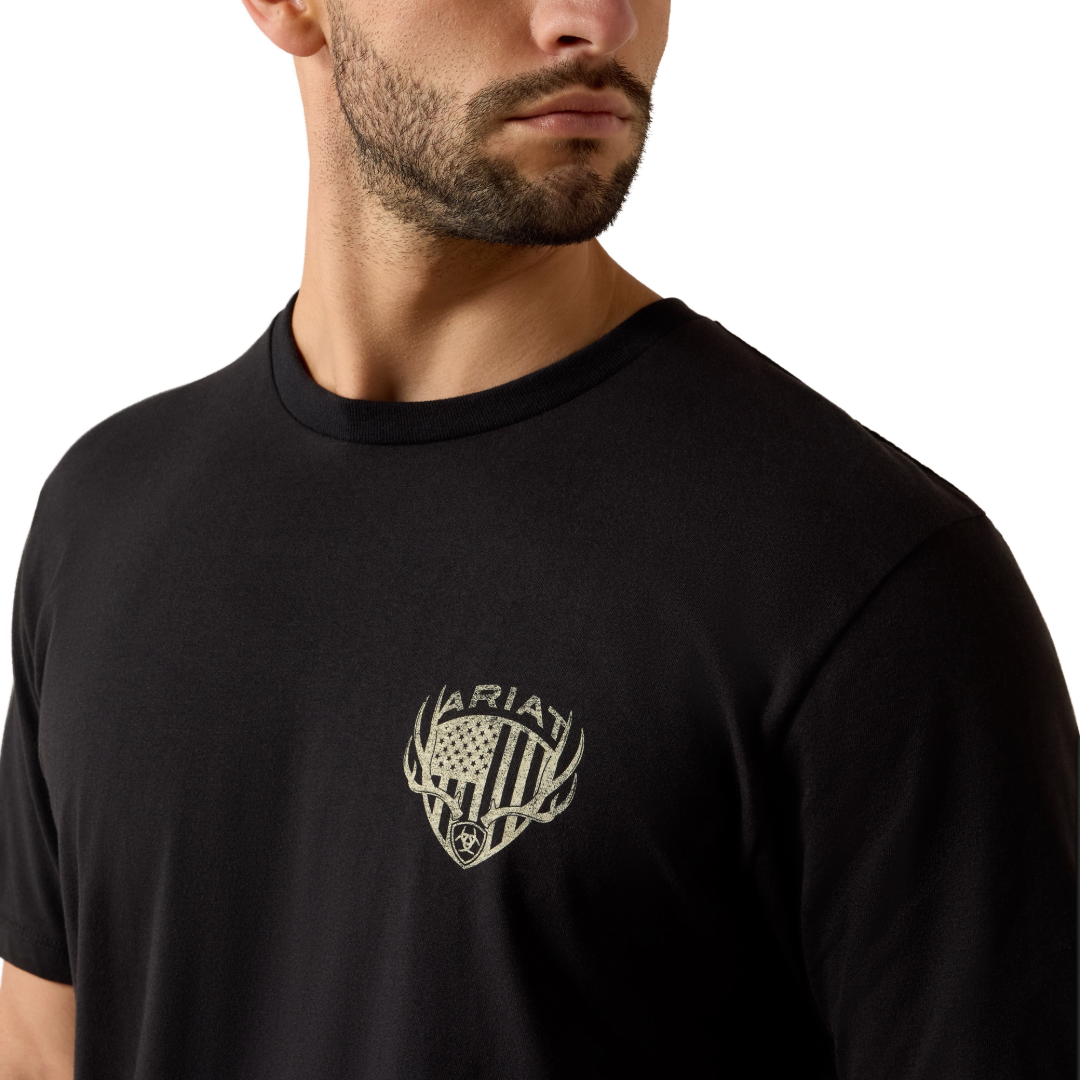 Ariat Men's Black Euromount Patriot Graphic T-Shirt 10079498