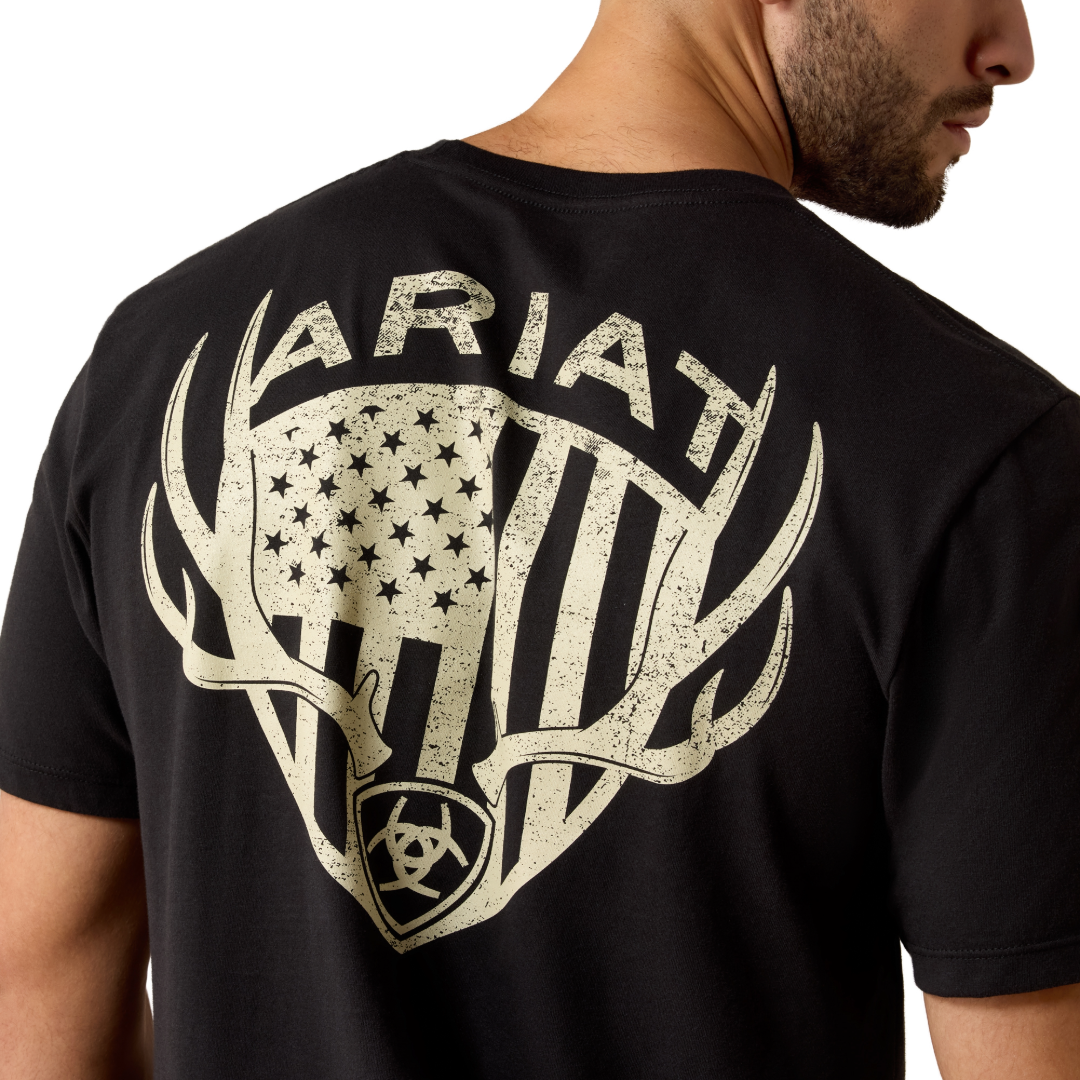 Ariat Men's Black Euromount Patriot Graphic T-Shirt 10079498