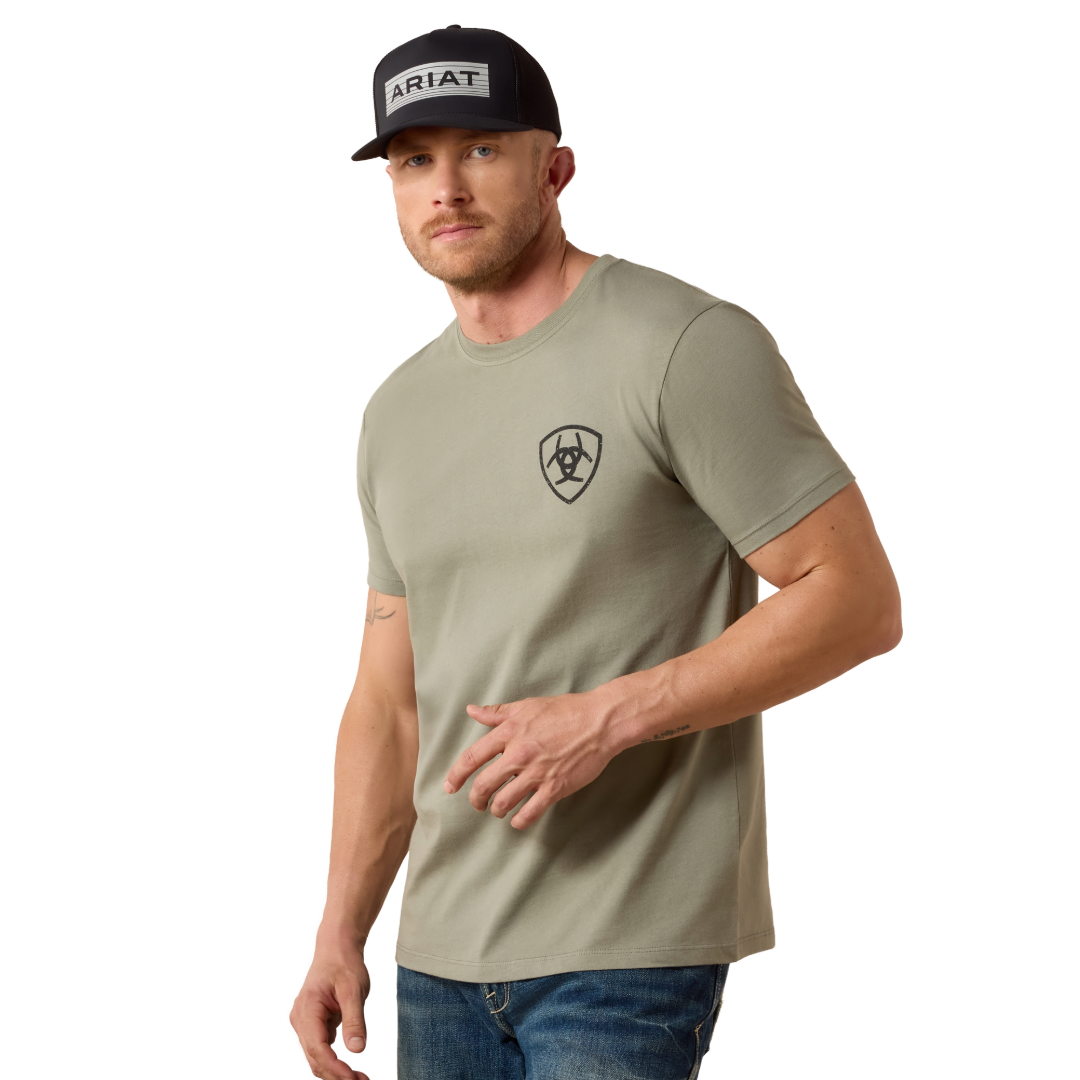 Ariat Men's Rancho Bronco Castor Grey T-Shirt 10082628