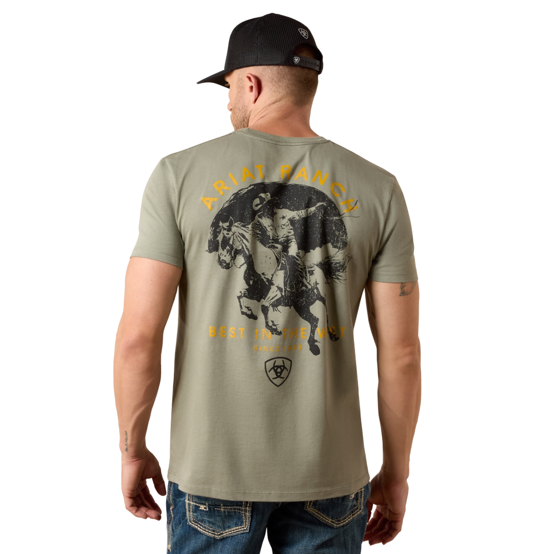 Ariat Men's Rancho Bronco Castor Grey T-Shirt 10082628