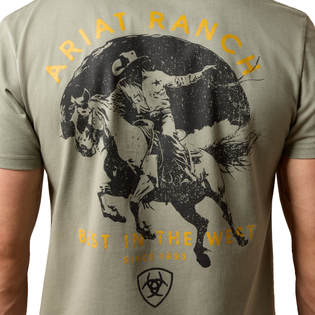 Ariat Men's Rancho Bronco Castor Grey T-Shirt 10082628
