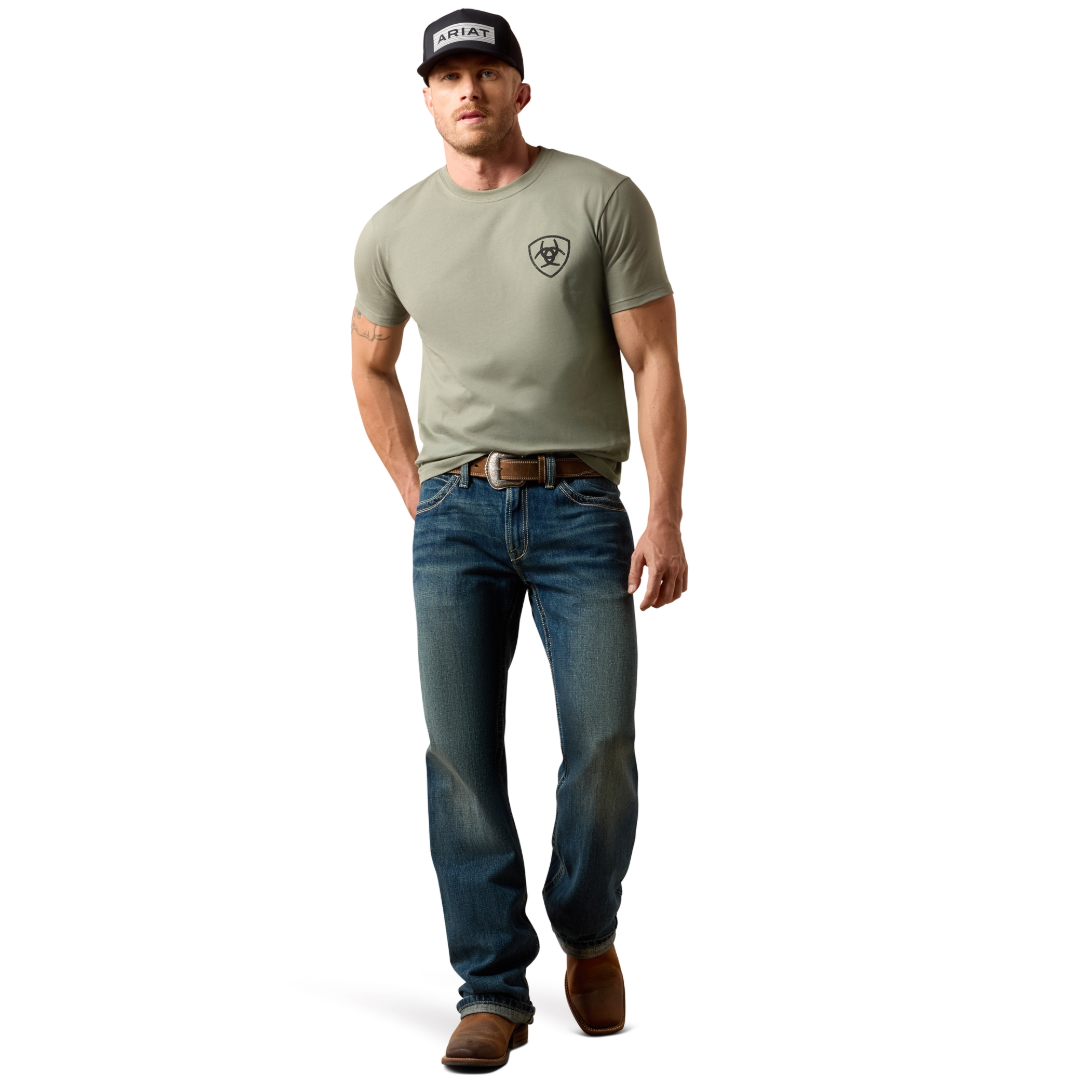 Ariat Men's Rancho Bronco Castor Grey T-Shirt 10082628
