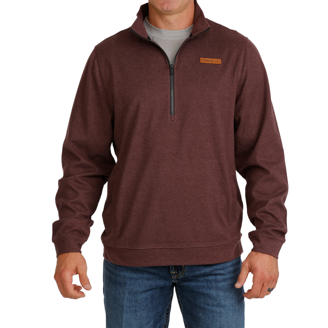 Cinch Men's Purple 1/2 Zip Knit Pullover MWK1913006