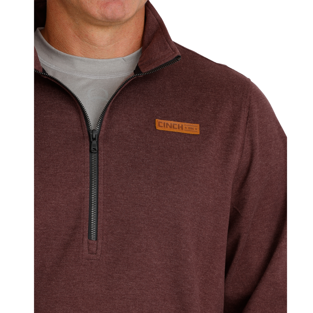 Cinch Men's Purple 1/2 Zip Knit Pullover MWK1913006