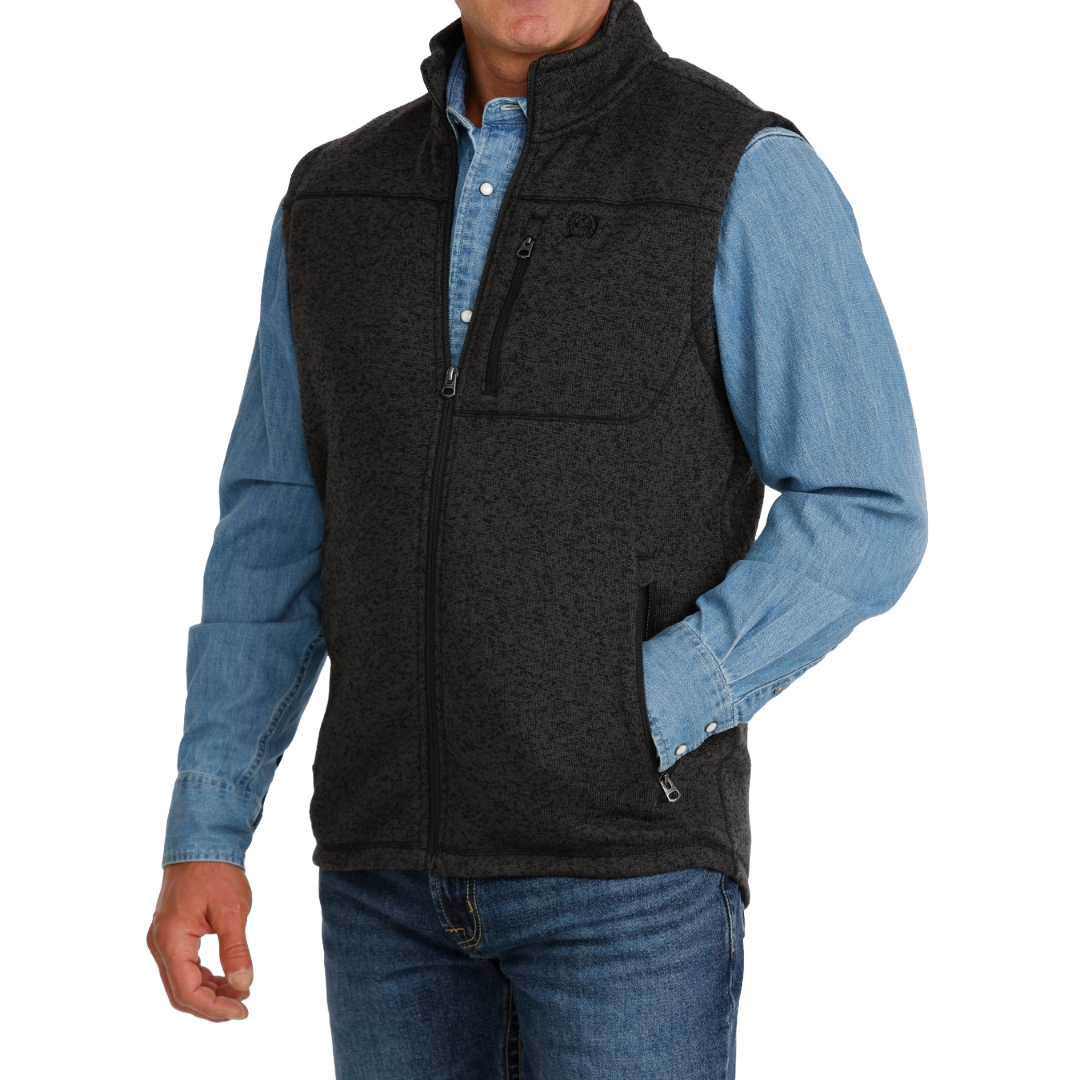 Cinch Men's Charcoal Zip Up Sweater Vest MWV1225007