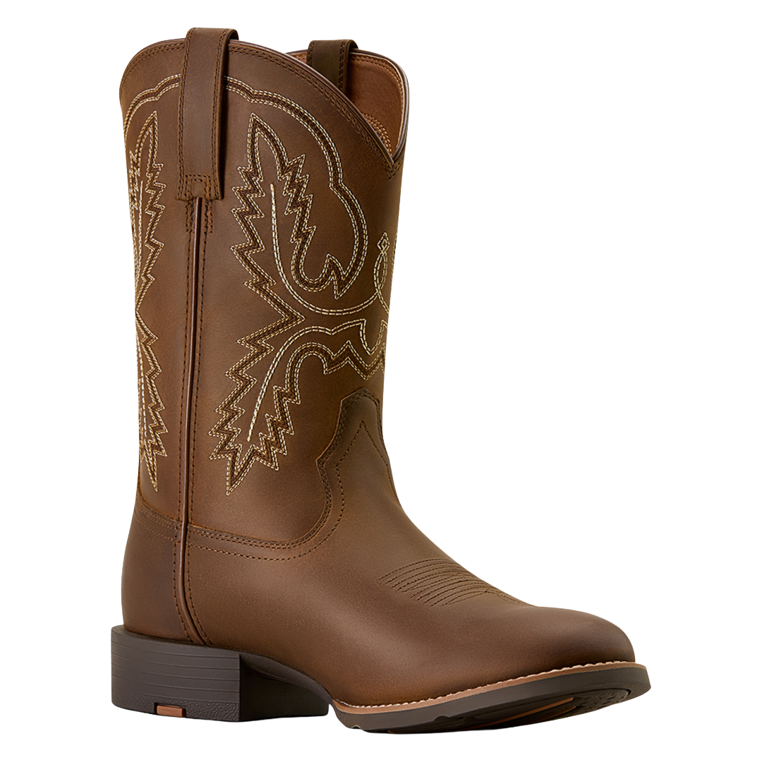 Ariat Men's Sport Stratten Distressed Brown W Toe Western Boot 10074158