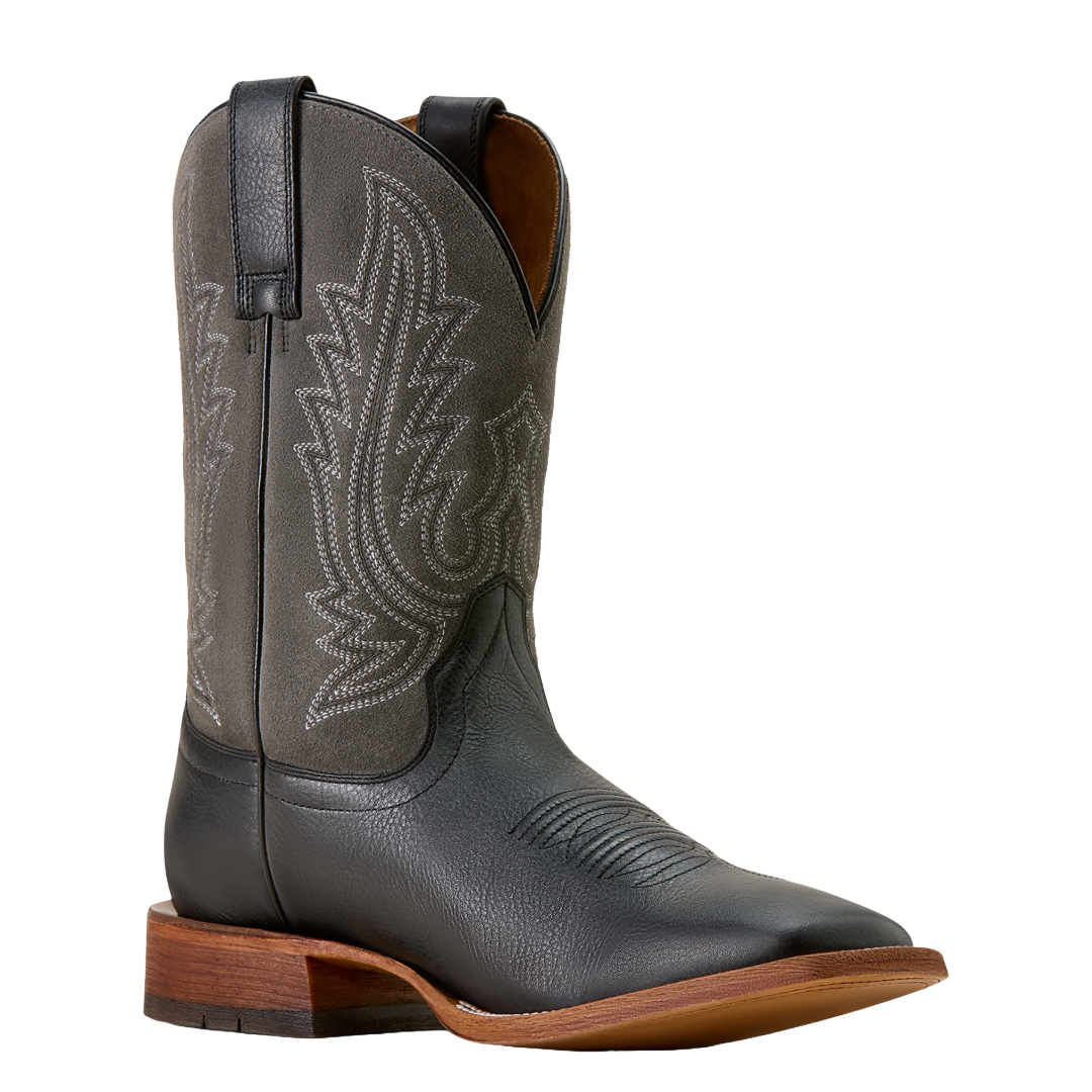Ariat Men's County Roads Nightshade Black Wide Square Toe Western Boot 10074252