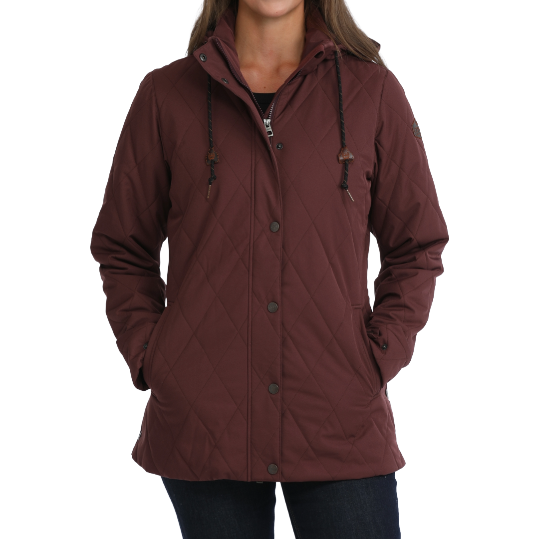 Cinch Ladies Purple Quilted Hooded Barncoat MAJ9903003
