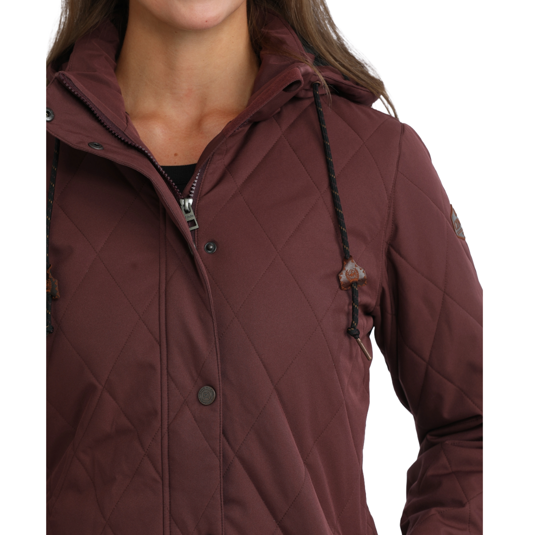 Cinch Ladies Purple Quilted Hooded Barncoat MAJ9903003