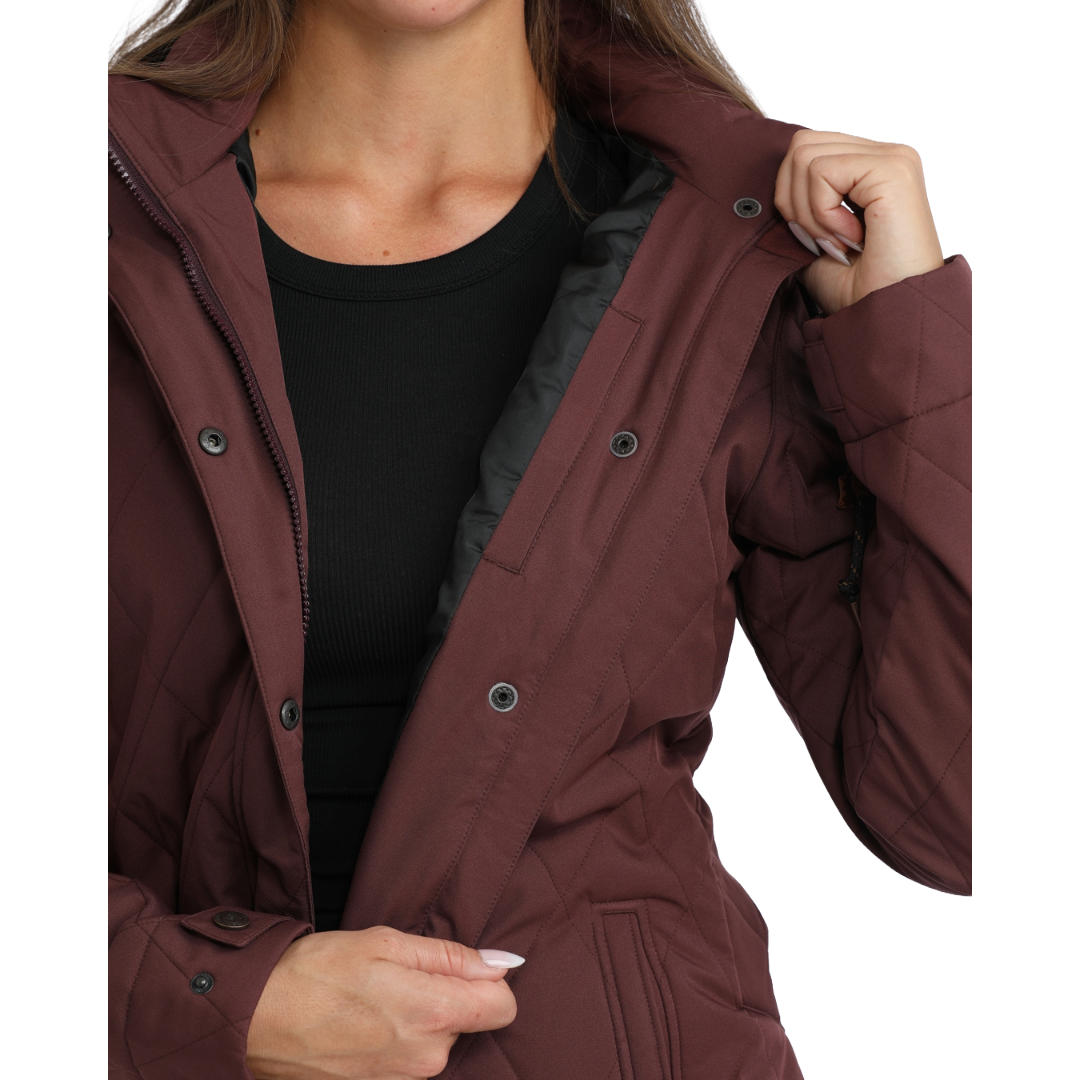 Cinch Ladies Purple Quilted Hooded Barncoat MAJ9903003