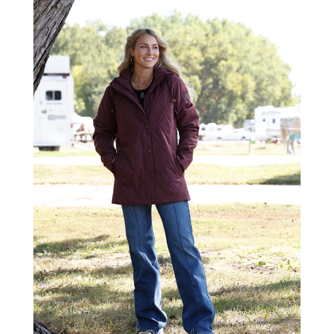 Cinch Ladies Purple Quilted Hooded Barncoat MAJ9903003