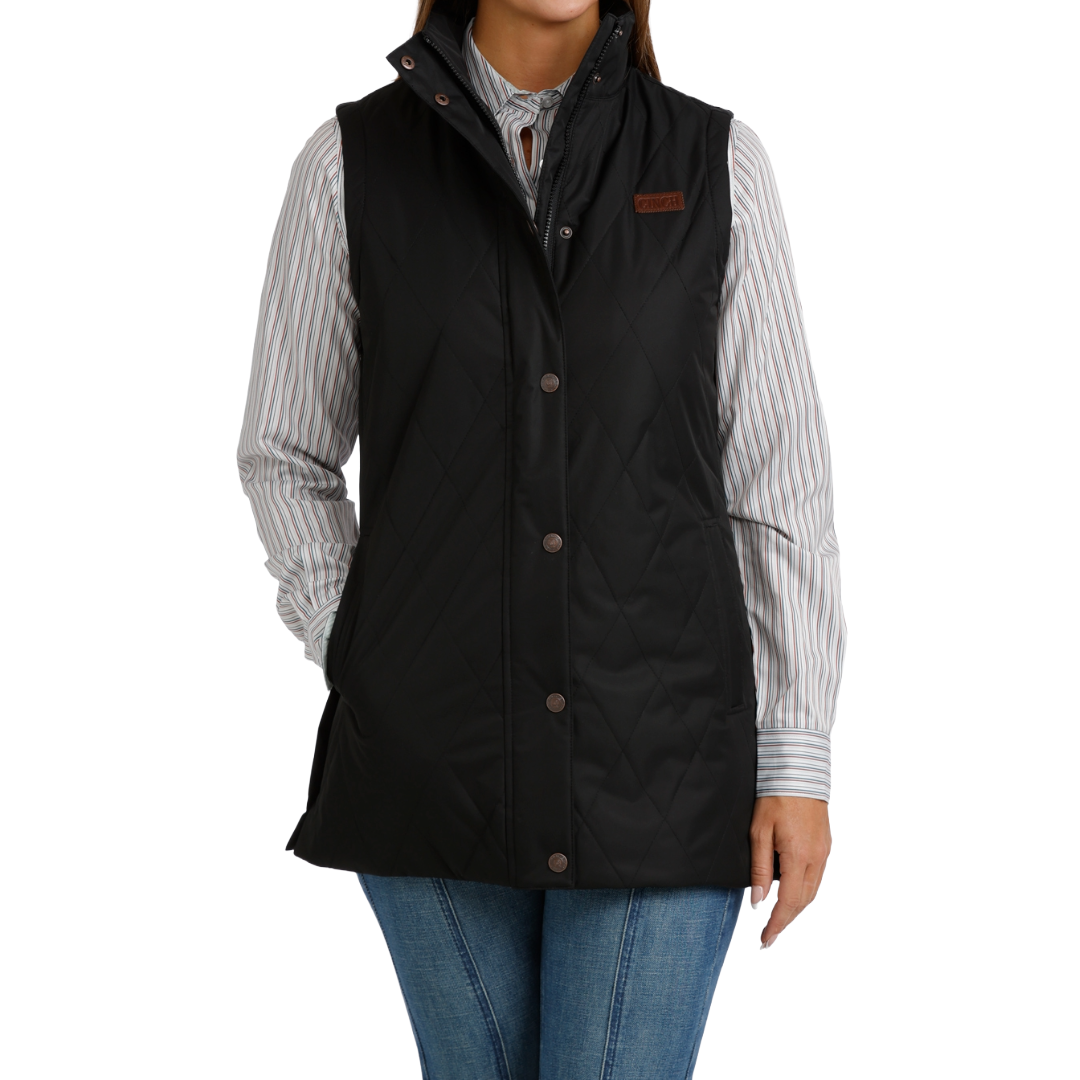 Cinch Ladies Black Quilted Barn Vest MAV9930001
