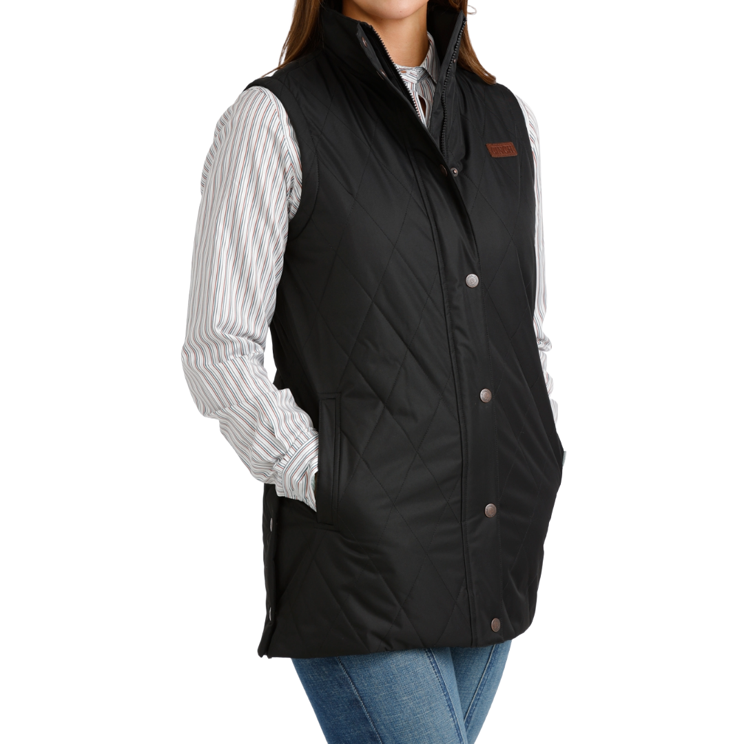 Cinch Ladies Black Quilted Barn Vest MAV9930001