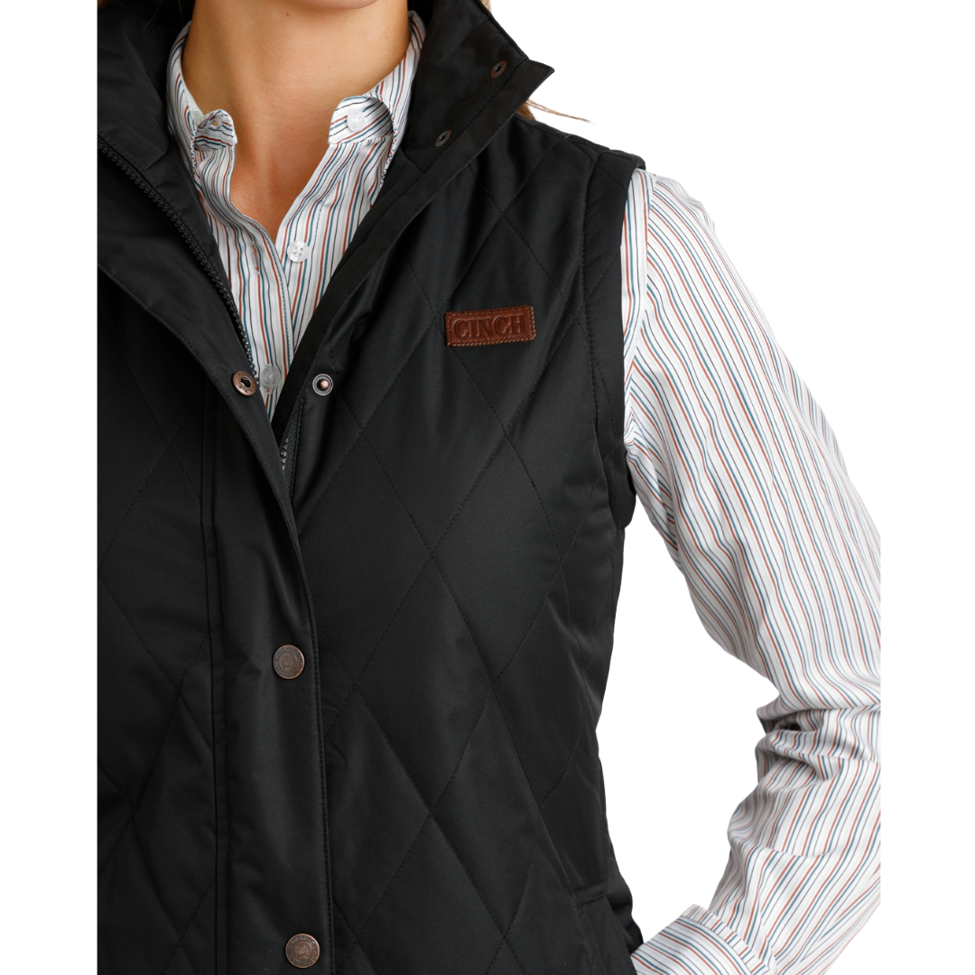 Cinch Ladies Black Quilted Barn Vest MAV9930001