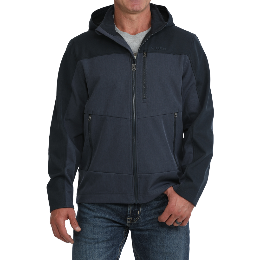 Cinch Men's Navy Bonded Hoodie Zip Jacket MWJ1593007
