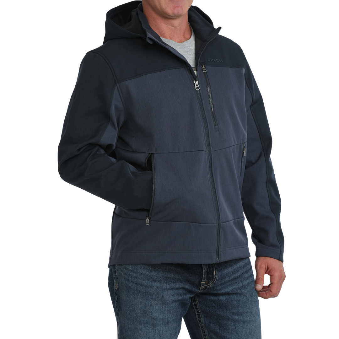 Cinch Men's Navy Bonded Hoodie Zip Jacket MWJ1593007