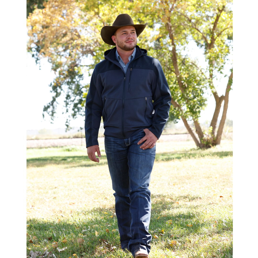 Cinch Men's Navy Bonded Hoodie Zip Jacket MWJ1593007
