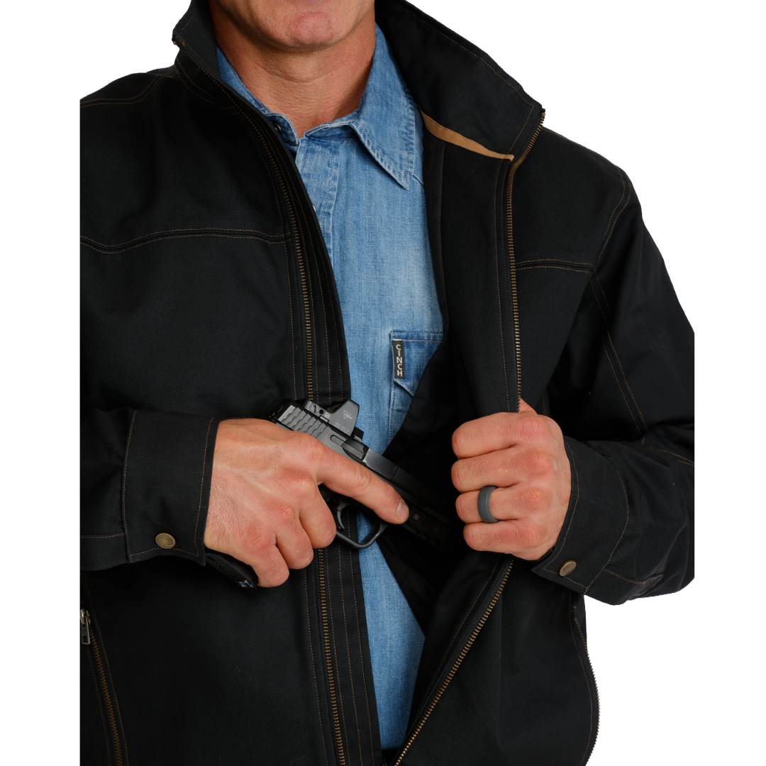 Cinch Men's Black Concealed Carry Canvas Jacket MWJ1938001