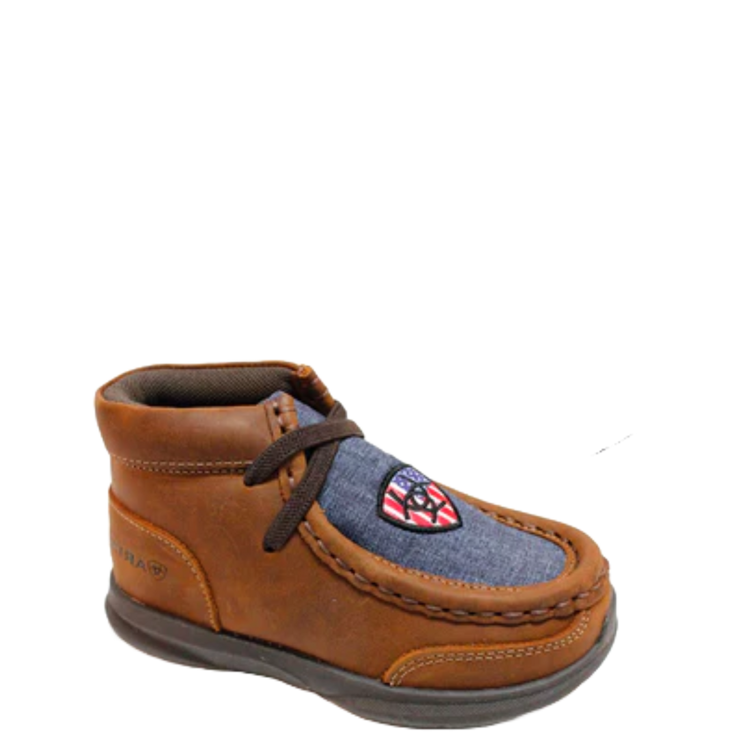 Ariat Toddler Boy's Lil Stomper USA Brown Shoes A443001602