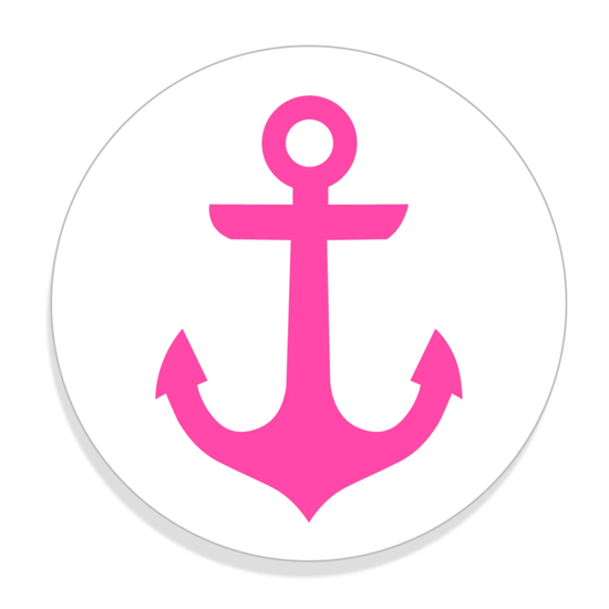 Bogg Bag Anchor Pink Bogg Bit 26BBITANCHOR-P