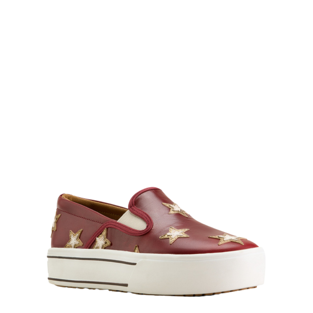 Ariat Ladies Skylar Star Cherry Red Slip On Shoe 10074368
