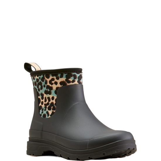Ariat Ladies Kemarsh Shortie Cheetah & Black Round Tot Boots 10050918