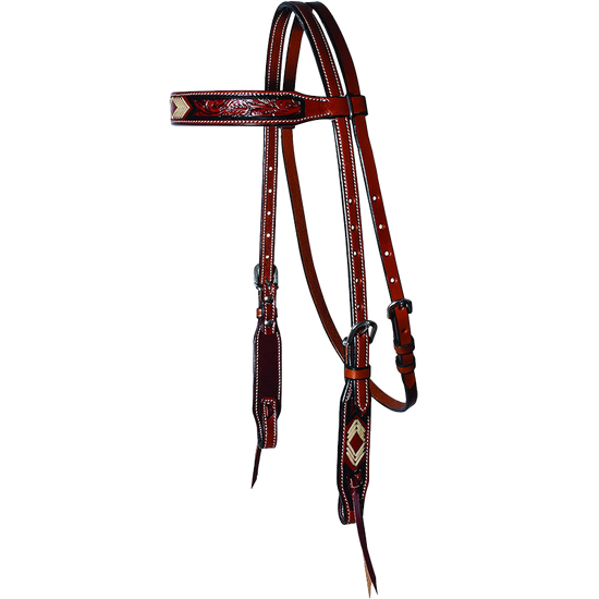 Load image into Gallery viewer, Professional&amp;#39;s Choice Arrowhead Browband Headstall
