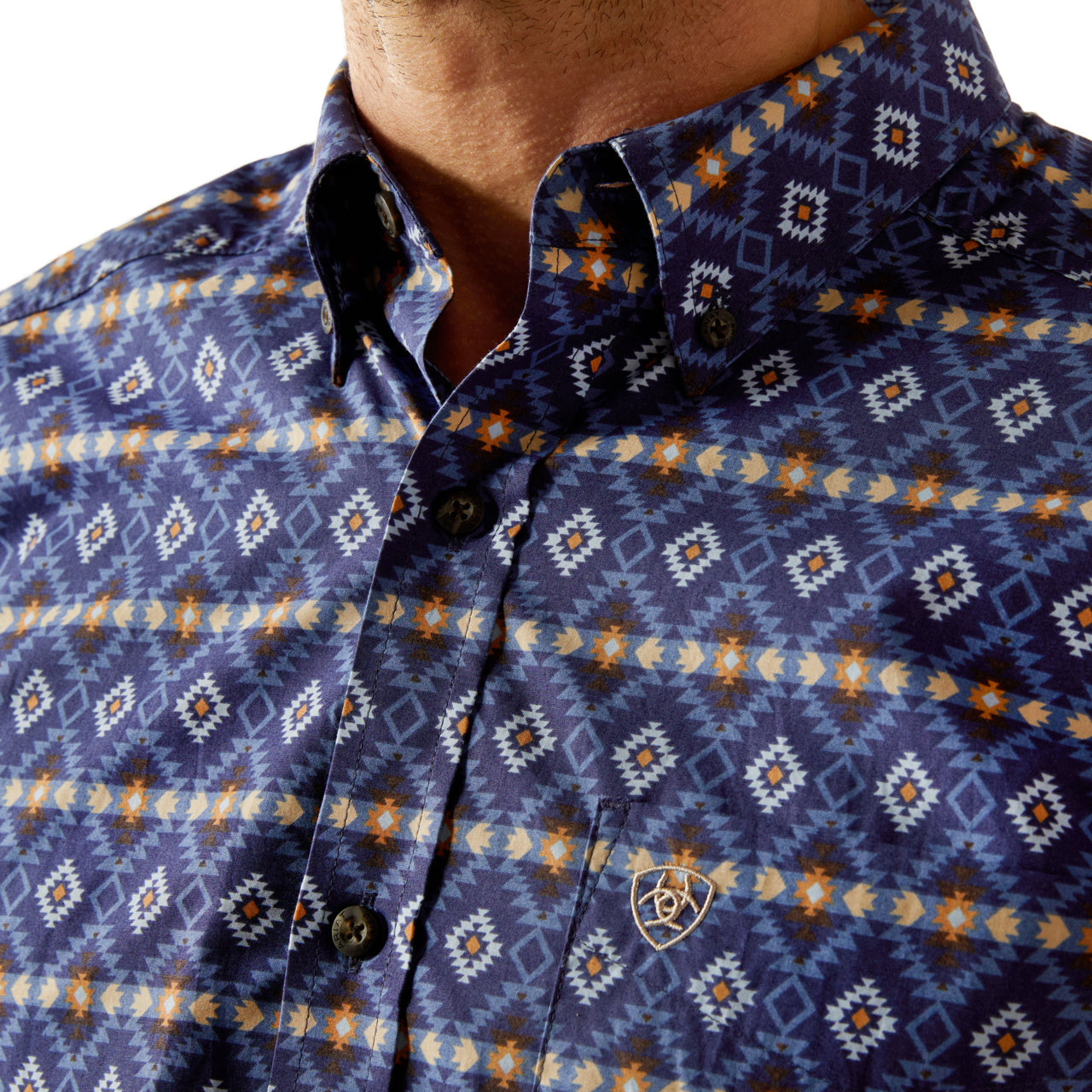 Ariat Men's Connor Fitted Navy Shirt 10054078