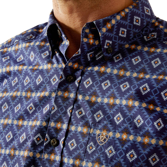 Ariat Men's Connor Fitted Navy Shirt 10054078