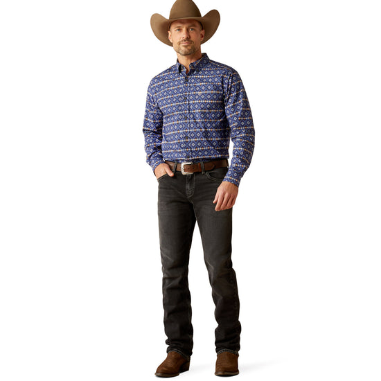 Ariat Men's Connor Fitted Navy Shirt 10054078