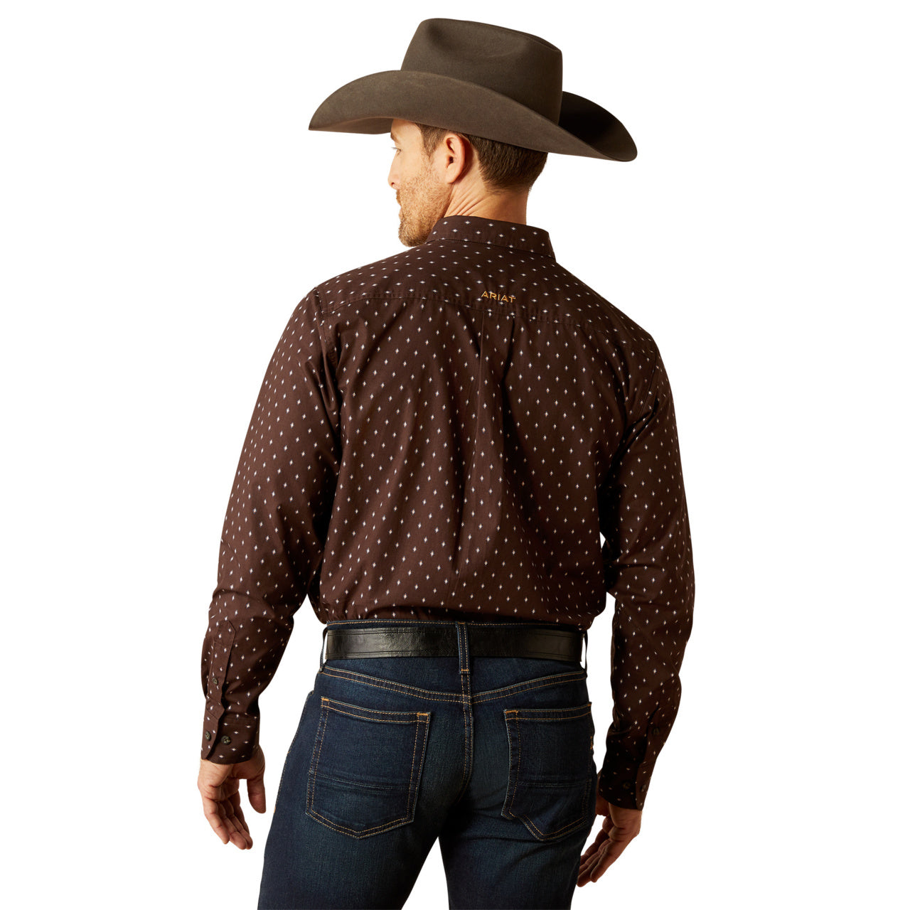 Ariat Men's Chance Fitted Brown Shirt 10054079