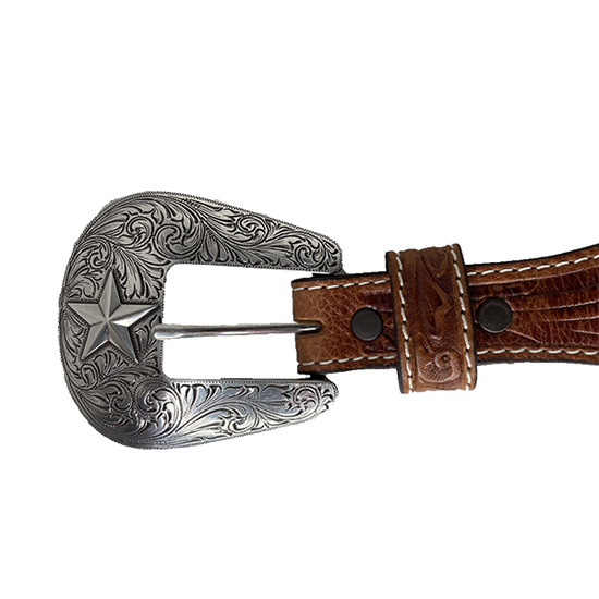 Tony Lama® Men's Austin Floral Tooled Tan Leather Belt C42804