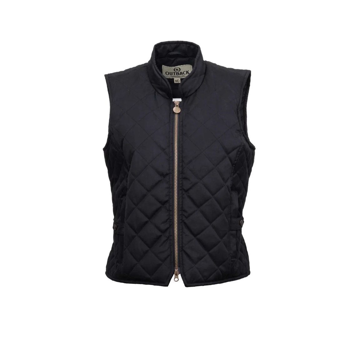 Outback Trading Co. Black Quilted Vest 40321-BLK