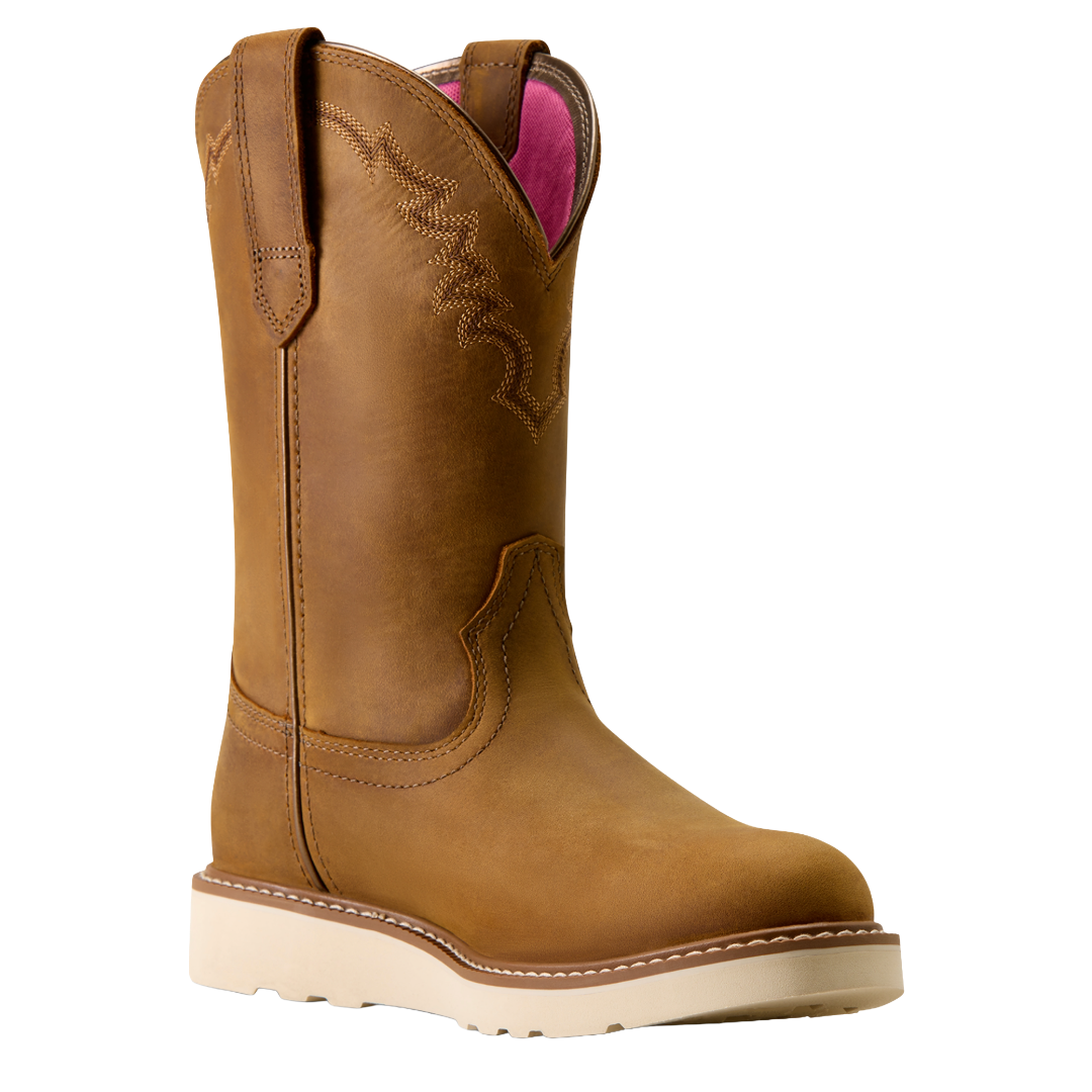 Ariat Ladies Southlite Waterproof Round Toe Distressed Brown Western Boot 10080320