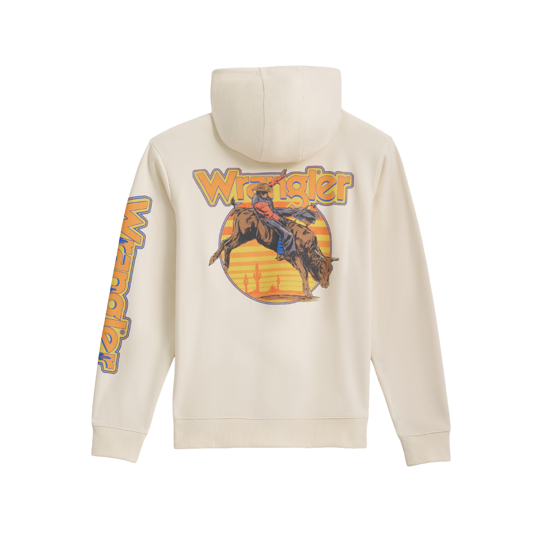 Wrangler Men's Western Antique White Regular Fit Hoodie 112383793